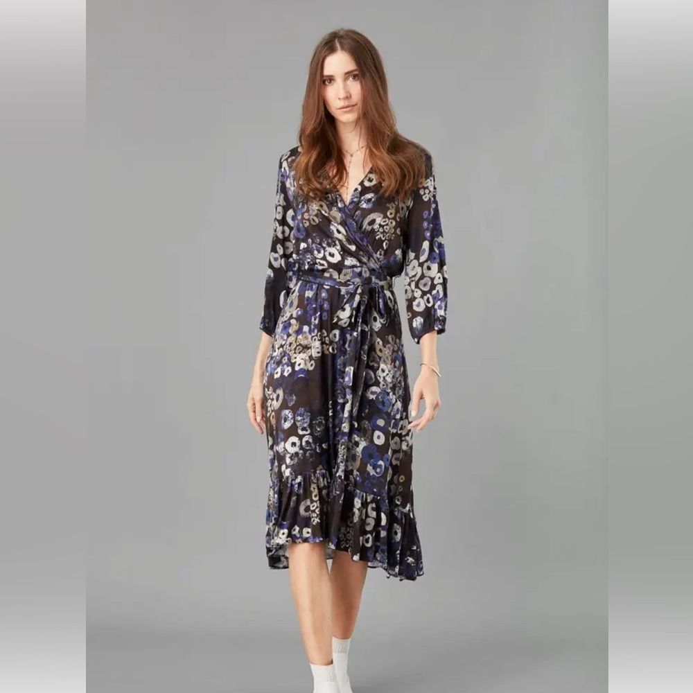Lola & Sophie Funky Cheerios Wrap Midi Dress